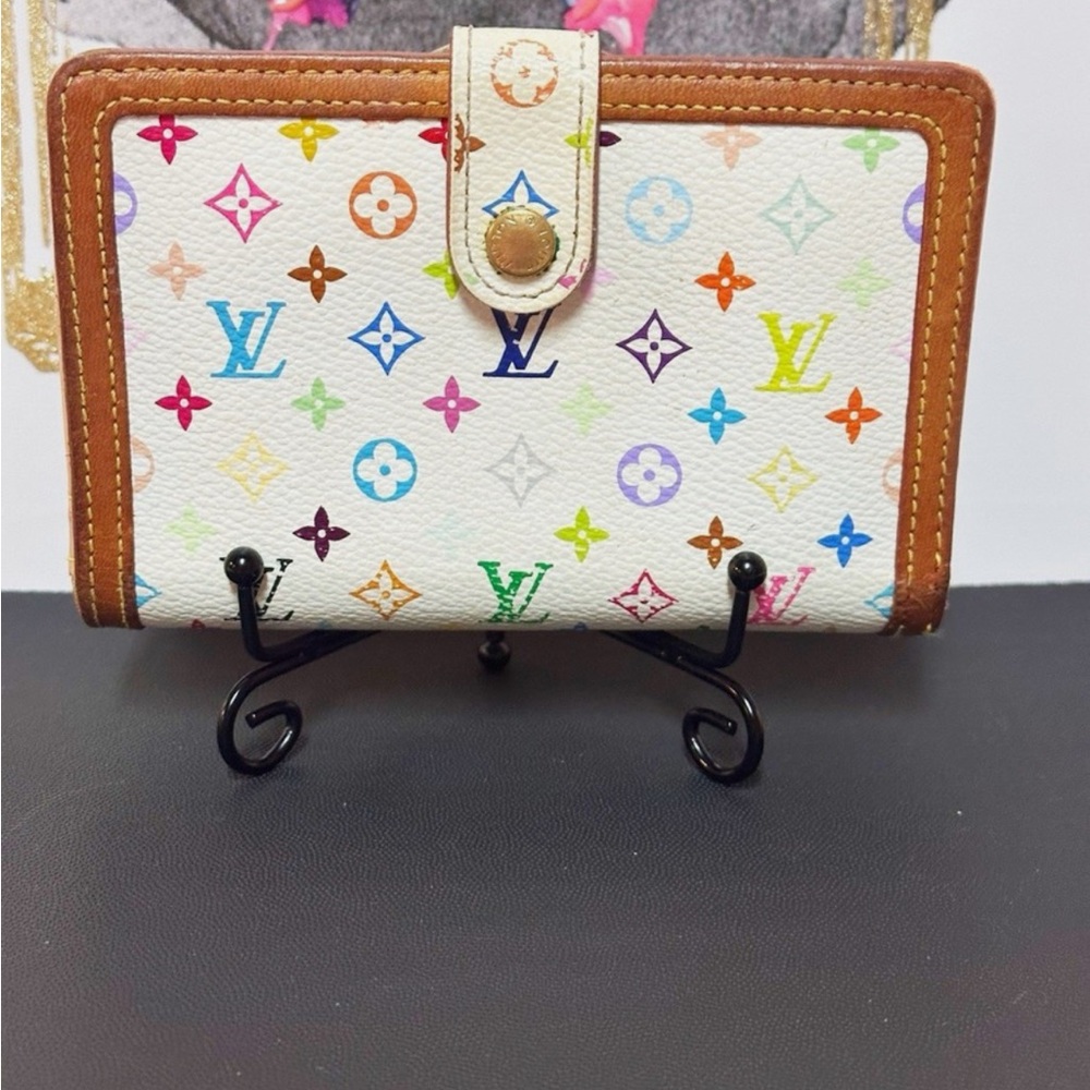 Louis Vuitton White Multicolor Monogram Wallet